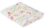 Flat Sheet + Kissenbezüge Aquarellblumen 100% Perkal-Baumwolle 80 Fäden/cm²