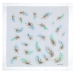 Mouchoir Plumes 31x31cm coton imprimé et roulé main Lehner