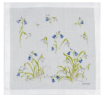 Taschentuch Glocken 31x31 cm Baumwolle handgerollt Lehner