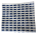 Lavette +/- 34x34 cm 100% coton gaufré bleu et blanc