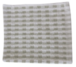 Lavette +/- 34x34 cm 100% coton gaufré beige et blanc