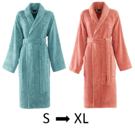 Shawl collar Bathrobe 100% cotton terry combed 420 gr/m²  S M L XL