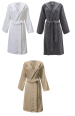 Hooded bathrobe 100% cotton terry 450 gr/m²