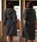 Hooded bathrobe 100% cotton terry 450 gr/m²