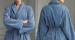Shawl collar bathrobe, unisex, 100% cotton terry 450 gr/m²