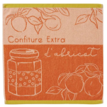 Essuie cuisine ou essuie main 50x50 cm Confiture abricot 100% coton jacquard