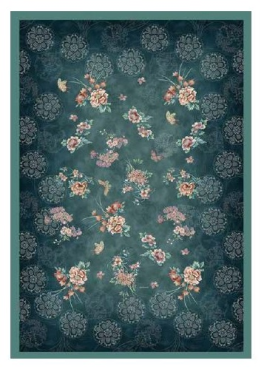 Plaid 135x190 cm Esperidi B1 Petrolio Grandfoulard Bassetti