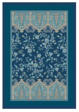 Plaid 135x190 cm Indian Roses B2 Blue Grandfoulard Bassetti