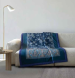 Plaid 135x190 cm Indian Roses B2 Blue Grandfoulard Bassetti