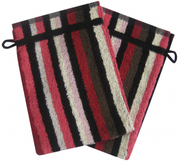 Washcloth 14x21 cm Nik 100% cotton with multicolored stripes: pink ...