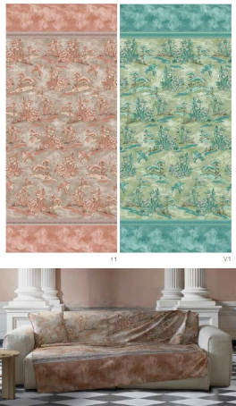 Scarf or throw furnishing decoration 180x270 or 270x270 Acquaforte Bassetti