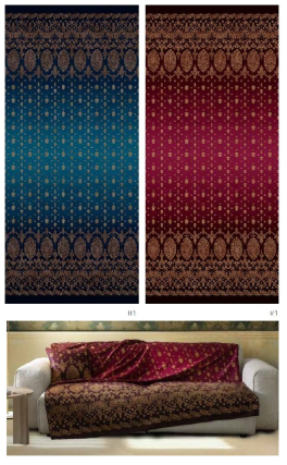 Foulard ou jeté de décoration 180x270 ou 270x270 cm Gold Decor Bassetti