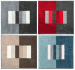 Badematte Rechtecke Farben 100% Acryl und gleitsichere