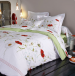 Bettbezug + Kissenbezug Blumen 100% gekämmte Baumwolle Perkal Bügelleicht