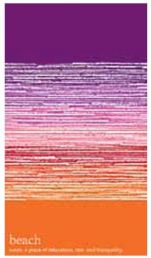 Strandtuch 100x180cm Frottee-Velours 100% Baumwolle violett pink orange Strand