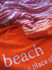 Beach towel 100x180 cm terry velor 100% cotton purple pink orange beach