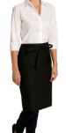 Black bistro apron polycotton 65/35 height 70cm width 95cm without pockets