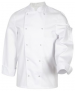White kitchen jacket Mel unisex polycotton long sleeves