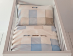 Housse de couette lit cage 100x135 + taie 40x60 100% coton percale automobile